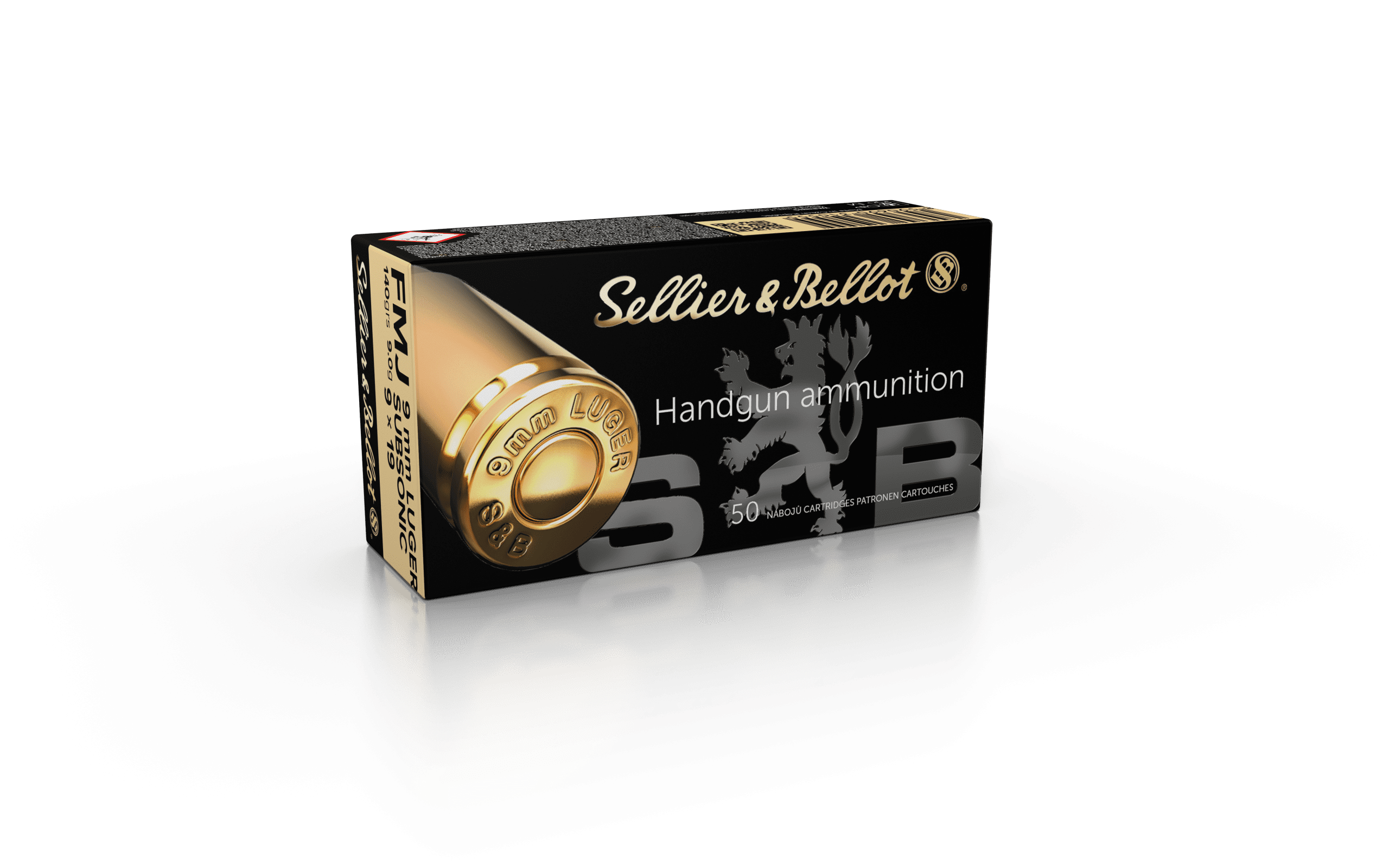 310552 Pištoljsko streljivo S&B 9mm Luger Sub FMJ 9,0g - Slika 1