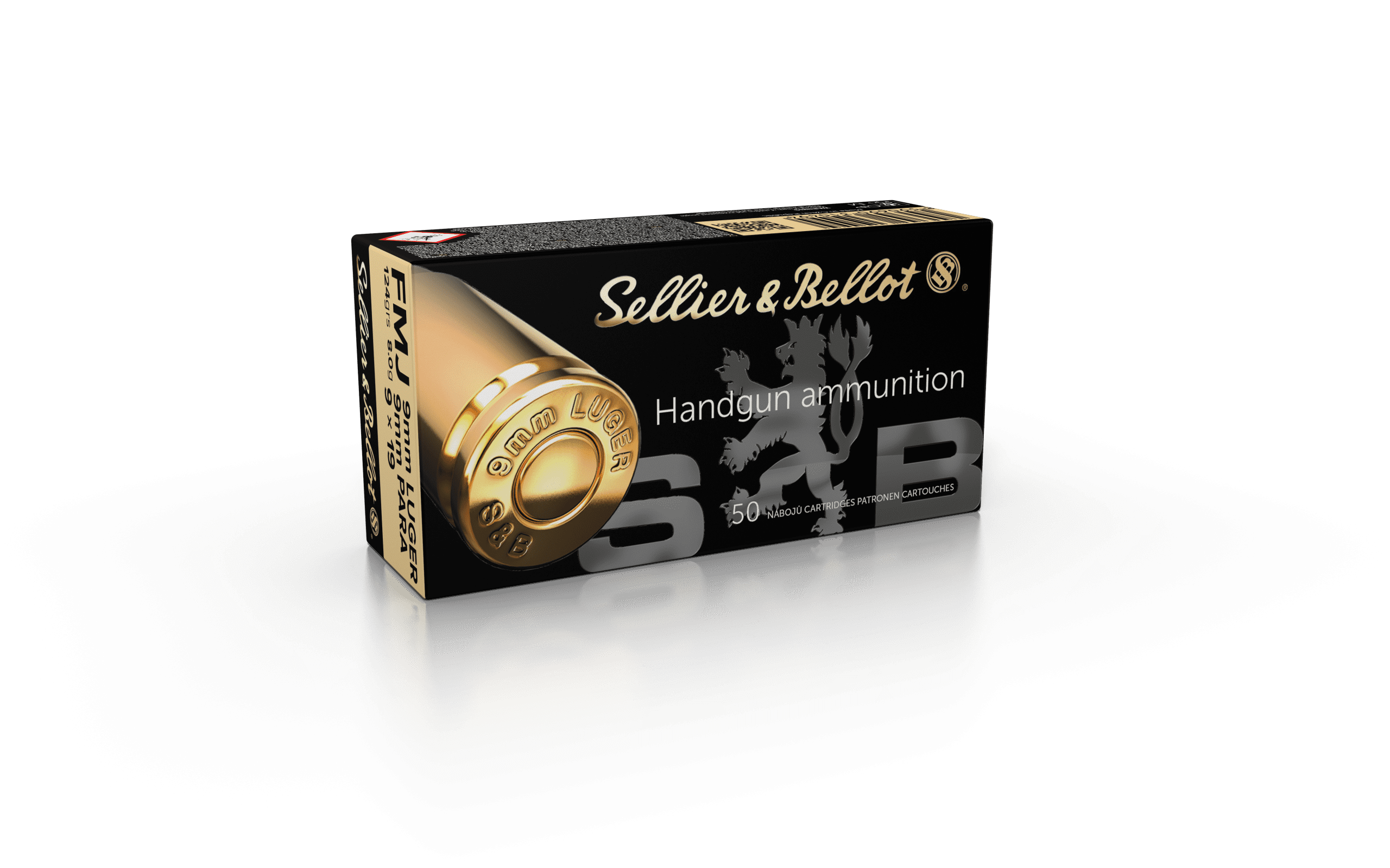 310552 Pištoljsko streljivo S&B 9mm Luger FMJ 8,0g /a50/ - Slika 1