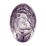 Pločica za kundak srebrna vepar