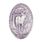 Pločica za kundak srebrna jelen